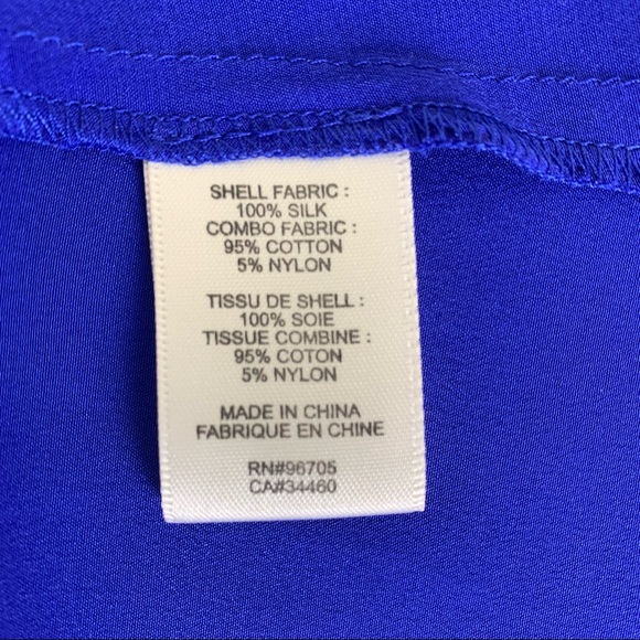 Rebecca Taylor Silk Lace Back Tank in Royal - Picture 9 of 11